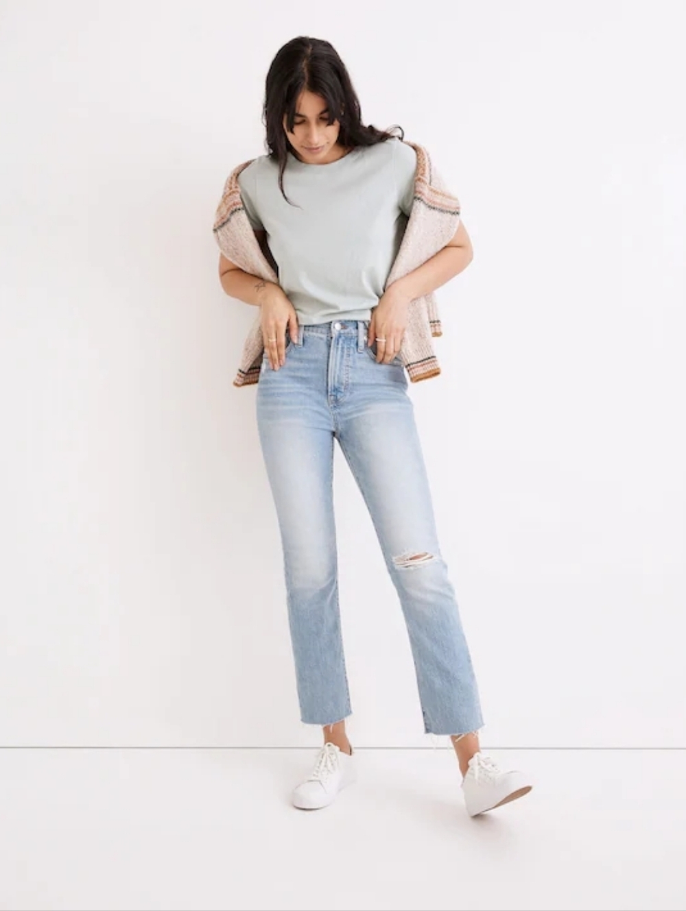 Madewell The Perfect Vintage Jean in Coney Wash: Destroyed Edition Size 26